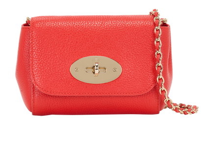 Mini Lily, &pound;395, Handbags, Red, Leather, Front view